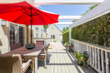 deck, view towards garage