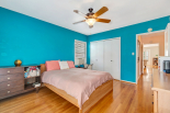 First bedroom, view towards hallway