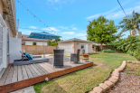 back deck, view of backyard