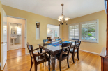 Dining room, view towards bathroom