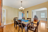 Dining room, view towards living room