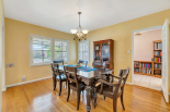 Dining room, view towards office and kitchen