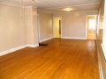 Living room with original oak hardwood floors