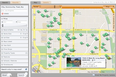 CalBungalow.com Search and Map Feature